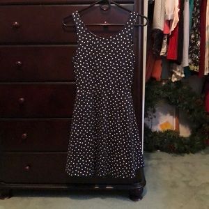 Navy polka dot dress from h&m
